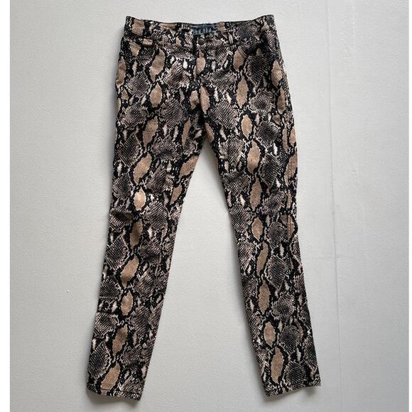 Tripp NYC Tan Snakeskin Low Rise Skinny Pants Sz 11 Stretch Punk Emo Goth Grunge - Picture 1 of 8